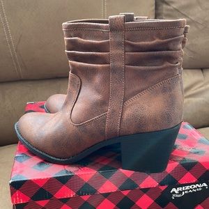 Arizona brown leather booties